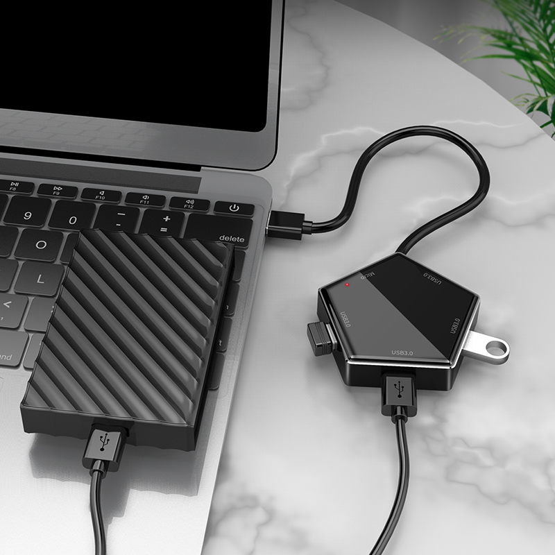 USB3.0转四口USB3.0HUB分线器+Micro充电（S15系列）