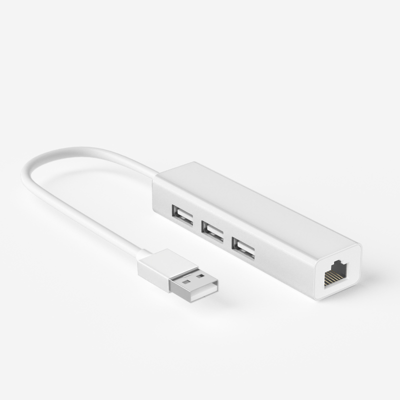USB2.0转百兆网卡+USB2.0HUB （S81系列）