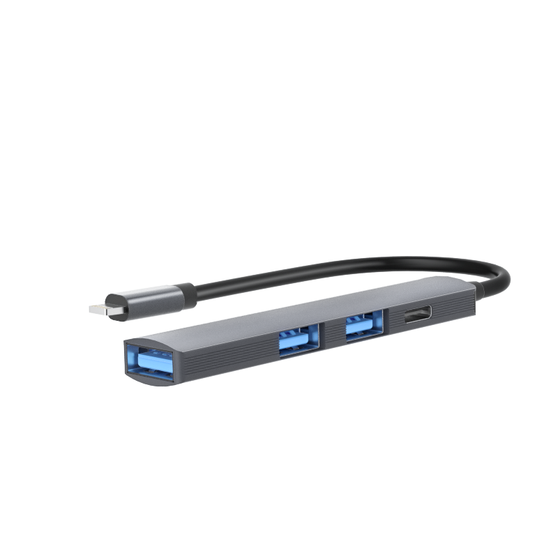 4合1  Lightning TO HUB (2.0USB*3+ LT充电)（K21-L系列）