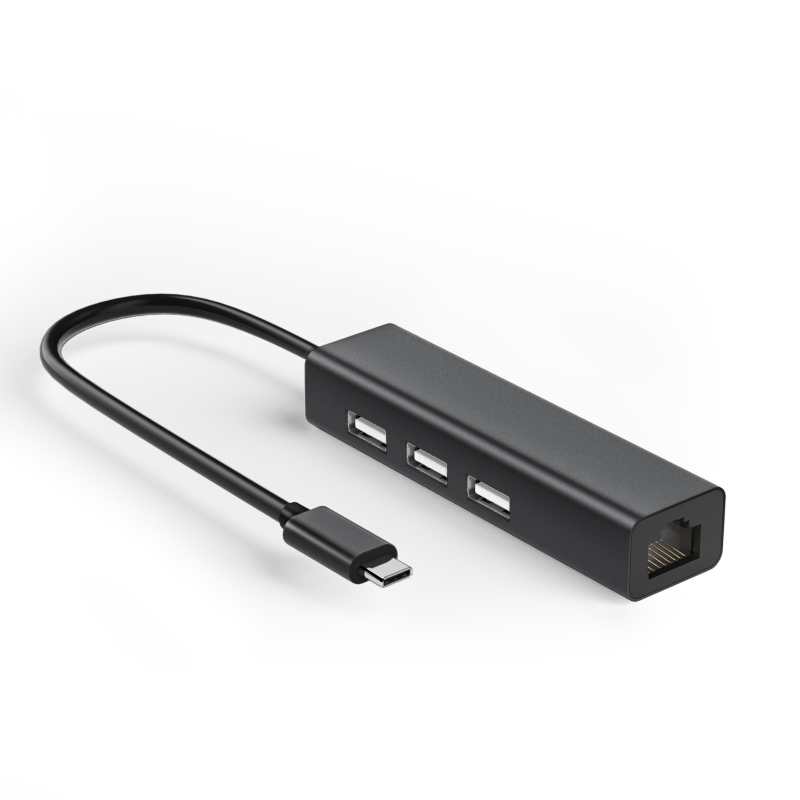 Type-C2.0转百兆网卡+USB2.0HUB （S81系列）